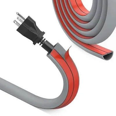 Zdjęcie produktu dla Kanał kablowy półokrągły biały pcw 10M osłona kabla montaż