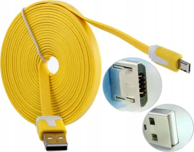 Obrázok produktu pre Plochý nabíjací kábel Micro USB pre Samsung, LG, Huawei a Xiaomi, 1 m