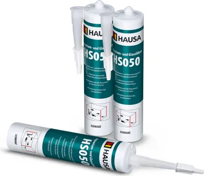 Produktbild von HAUSA Aquarium Silikon HS050 GlasSilikon SilikonKleber Schwarz 3 x 310ml