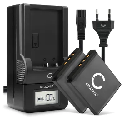 Immagine prodotto di CELLONIC 2x Batteria per Fotocamera Compatibile con Kodak PlaySport Zx3, PlayTouch Zi10, Easyshare M1033, KLIC-7004 – (700mAh, 3.7V) + Caricabatteria