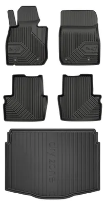 Produktbild von Gummimatten + Kofferraumwanne für Mazda CX-3 2014-2021 (SUV/Crossover, unterer Ladeboden) – Schwarz, passgenau – Wielganizator