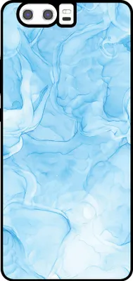 Produktbild von Smartphonica Handytasche Passend für Huawei P10 Plus mit Marmordruck - TPU Rückendeckung Fall Marmor Design - Hellblau