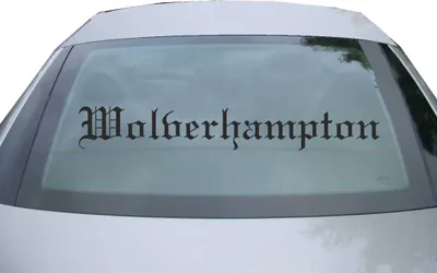 Produktbild von Indigos UG - Aufkleber Heckscheibe & Motorklappe DE6689 - schwarz - 600x88 mm - Molberhanmpton - Auto Scheiben Fenster Heckklappe Tuning Racing JDM - Die cut