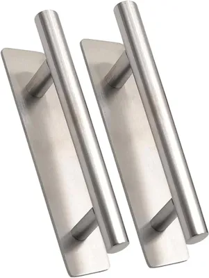 Produktbild von Möbelgriffe 2er Set, Edelstahl, selbstklebend, für Schranktür