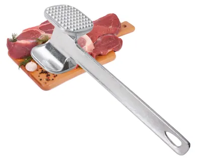 Fleischklopfer aus Edelstahl, doppelseitig, für Küche und BBQ