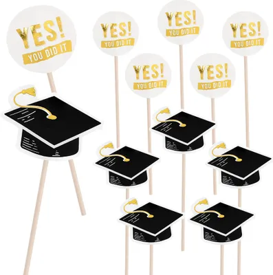 Immagine prodotto di 12 Decorazioni per torte Picker Sì, ce l'hai fatta Esame Abitur Dottore