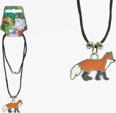 Produktbild von 1 Kette Fuchs, Tier Emaille Anhänger Modeschmuck Ketten emailliert Schmuck, Füchse