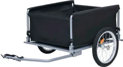 Obrázok produktu pre vidaXL Príves na bicykel čierno-sivý 65 kg
