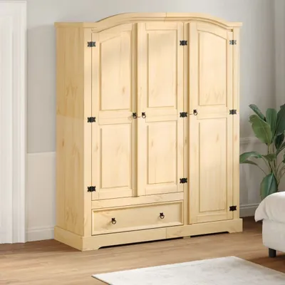 Produktbild von "im Angebot" Kleiderschrank Corona 151,5x52x186 cm Massivholz Kiefer - Kleiderschränke CC17929