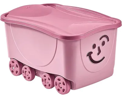 Obrázek produktu pro Box na hračky Fancy Roller s kolečky růžový 58 x 32 x 39 cm