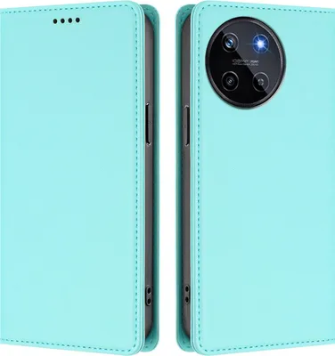 Obrázek produktu pro Kožené pouzdro pro Realme 11 4G, magnetické flipové pouzdro zPolyuretankůže se stojánkem Mátově zelená