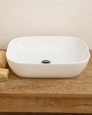 Immagine prodotto di Lavabo 46x32 Mida ciotola da appoggio in Vetroceramica Bianco Lucido