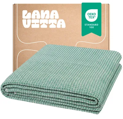 Zdjęcie produktu dla Koc Bawełniany Verbena Narzuta na łóżko Pled Zielony 200×220 cm