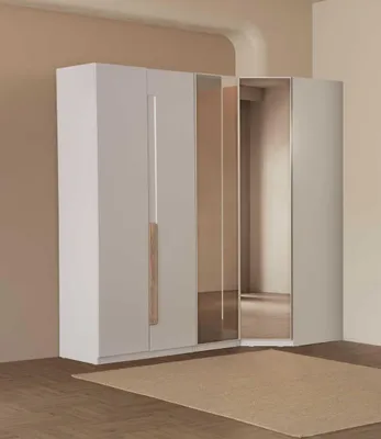 Obrázek produktu pro Skříňka s policemi, bílá, dřevo, sklo, moderní design, úložný prostor, vhodná do obývacího pokoje nebo chodby