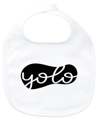 Produktbild von Huuraa Baby Lätzchen YOLO you only live once White Klettverschluss  Baumwolle Latz Geschenkidee