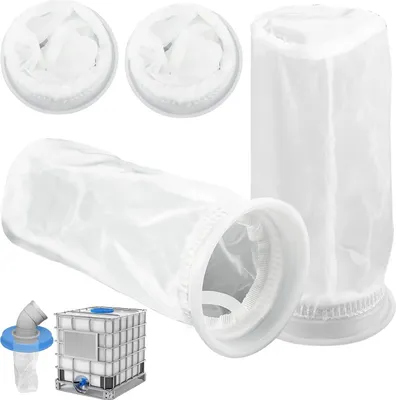 Produktbild von 4 Stück IBC Ersatzfilter Nylon Filter, IBC Filter, IBC Deckel Nylonfilter, IBC Tank Zubehör Deckelfilter für Regenwassertank Filterset