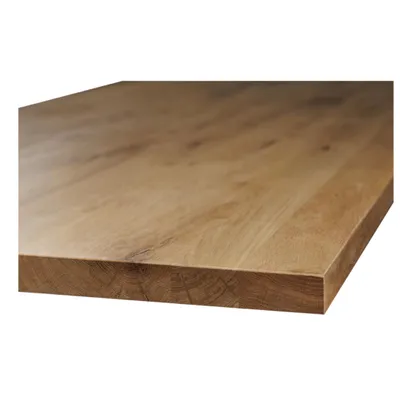 Produktbild von Tischplatte Eiche massiv 4 cm 140 cm Länge gerade Kante, Kratzfest & natürlich geölt, Hochwertige Massivholzplatte, Esstisch, Schreibtisch, 140x80x4cm