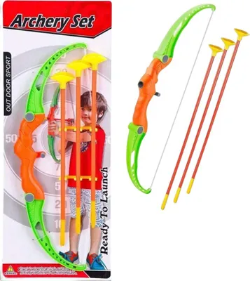 Immagine prodotto di Set per tiro con l'arco per bambini - Arco + 3 frecce con ventose - Set per tiro con l'arco
