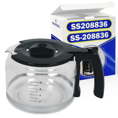 Kaffeekanne 1,25 l mit Deckel, hitzebeständig, für Krups KM8328