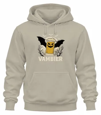 Zdjęcie produktu dla VAMBIER Halloween Beer Vampire Party Retro Creepy Uni Bluza z kapturem, Nature, S