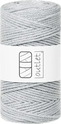 Produktbild von Hellgrau Baumwoll-Flechtkordel 3mm 100m OUTLET
