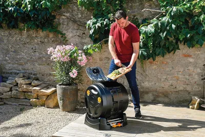 Produktbild von Rotierende Komposttonne 100 Liter - 2-in-1 Komposter für schnelle Kompostierung