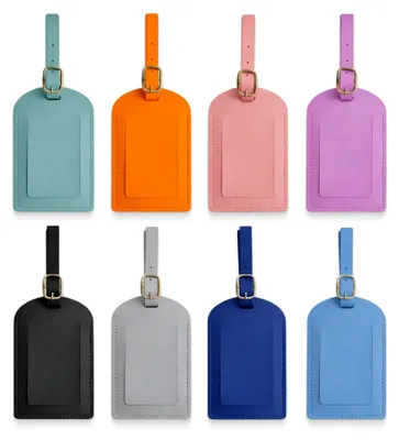 Produktbild von 8 Kofferanhänger aus Leder, Gepäckanhänger mit Adressschild, personalisierbar für Reisen