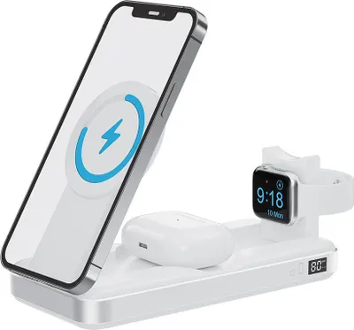 Produktbild von Forever kabellose Powerbank MATB-300 10000 mAh 3in1 weiß