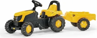 Productafbeelding van rolly toys Kid JCB, trekker met aanhanger, afmetingen: 134x47x52 cm; 01 261 9