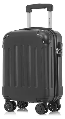 Image de Valise cabine trolley - Roues amovibles - Coque rigide ABS - Noir - Taille S