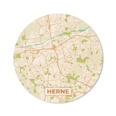 Produktbild von MuchoWow® Mauspad Mousepad Vintage - Stadtplan - Herne - Karte 40x40 cm - Mousepads - Maus Mat - Pad - Mausunterlage - Schreibtisch Accessoires