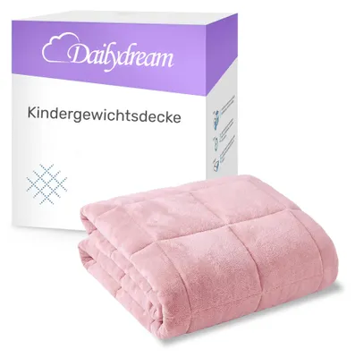 Produktbild von Gewichtsdecke für Kinder aus flauschigem Fleece - Fleece Rosa / 3,2 KG / 135x200cm - Gewichtete Decke