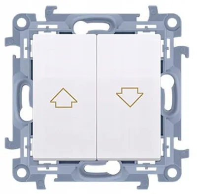 Zdjęcie produktu dla Kontakt-Simon CZP1.01/11, Przyciskany przełącznik, Plastik, Biały, IP20, IP44, 250 V, 10 A