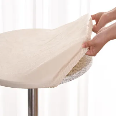 Produktbild von Tischdecke Rund Outdoor 160 cm Beige Abwaschbar Wetterfest mit Gummiband