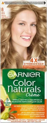 Zdjęcie produktu dla Garnier Color Naturals 8 Jasny blond, odżywcza farba do włosów, do 100% pokrycia siwych włosów