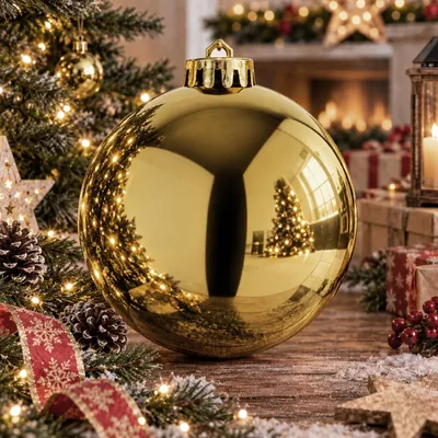 XXXL Weihnachtsbaumkugeln Dekokugel Christbaumkugeln Gold Ø 25cm