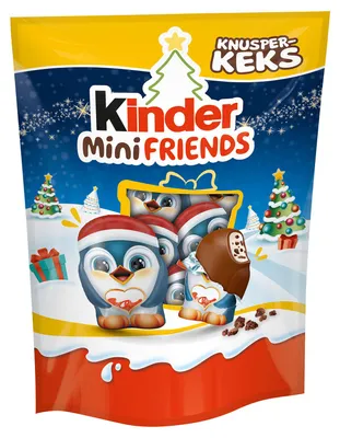 Zdjęcie produktu dla Ferrero Kinder Mini Friends chrupiące herbatniki z kremem mlecznym opakowanie 122g