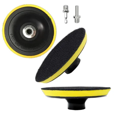 Zdjęcie produktu dla 3 sztuki polerskich tarcz 100 mm, w tym podkładki i adapter z gwintem M14