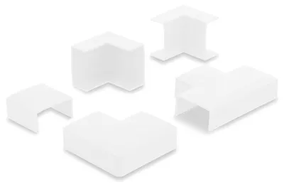 Productafbeelding van Delock verbindingsstuk voor kabelgoot (30 x 14 mm), set van 5 stuks, wit