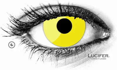 Obrázek produktu pro Lucifer® Vivid Yellow barevné kontaktní čočky - 2 kusy (1 pár), bez předpisu
