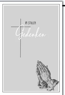 Produktbild von Trauer Im stillen Gedenken betende Hände Kondolenz Beileidskarte mit Umschlag