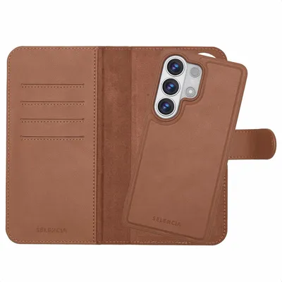 Image de Étui à rabat Selencia Olyn avec MagSafe pour Samsung Galaxy S26 Ultra - Marron
