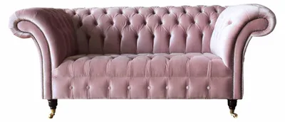 Obrázek produktu pro Chesterfield dvoumístná 2sedadlová pohovka s čalouněným sedákem designová pohovka