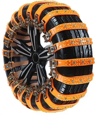 Image de Chaînes à neige universelles pour voitures, SUV et camions - adaptées aux pneus d'une largeur de 165 à 265 mm - Chaînes à neige d'urgence
