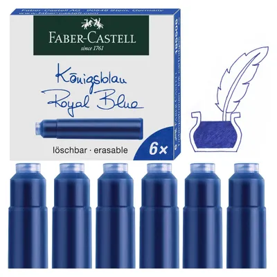 Produktbild von Tintenpatronen, Standard, 6x königsblau löschbar