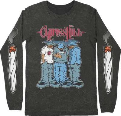 Imagen del producto de Camiseta de manga larga uni para hombre/mujer, diseño "Blunted" de Cypress Hill, modelo RO11062 (talla XL), color negro