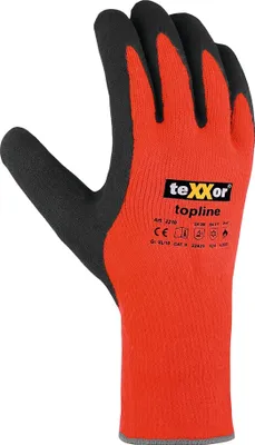 Produktbild von teXXor® topline Winterhandschuhe POLYACRYL 11, orange/grau