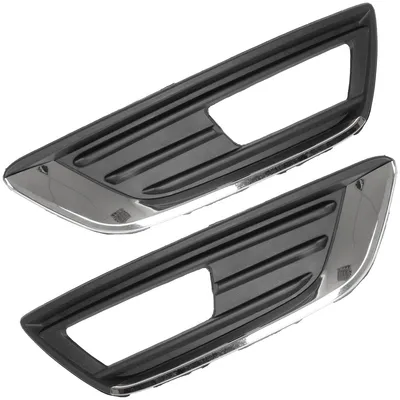 Für Ford Focus III Facelift 2012-2016 Stoßstangen Gitter LINKS + RECHTS + Chrom in der Farbe Chrom von GOLDCAR