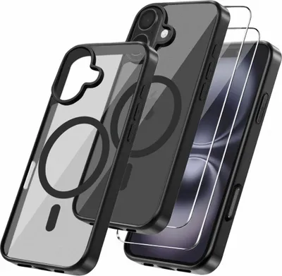 Produktbild von Hülle + 2X Schutzglas für iPhone 16 MagSafe Panzerfolie Silikon Case Full Cover 9H