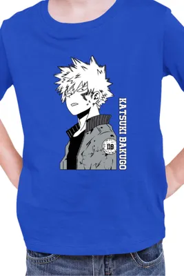 Zdjęcie produktu dla Koszulka Dziecięca Japan Manga Anime Comics Animation My Hero Anime Academia Katsuki, 12-13 Jahr - 152 / Niebieski